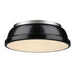 Golden - 3602-14 PW-BK - Two Light Flush Mount - Duncan PW - Pewter