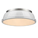 Golden - 3602-14 PW-WH - Two Light Flush Mount - Duncan PW - Pewter