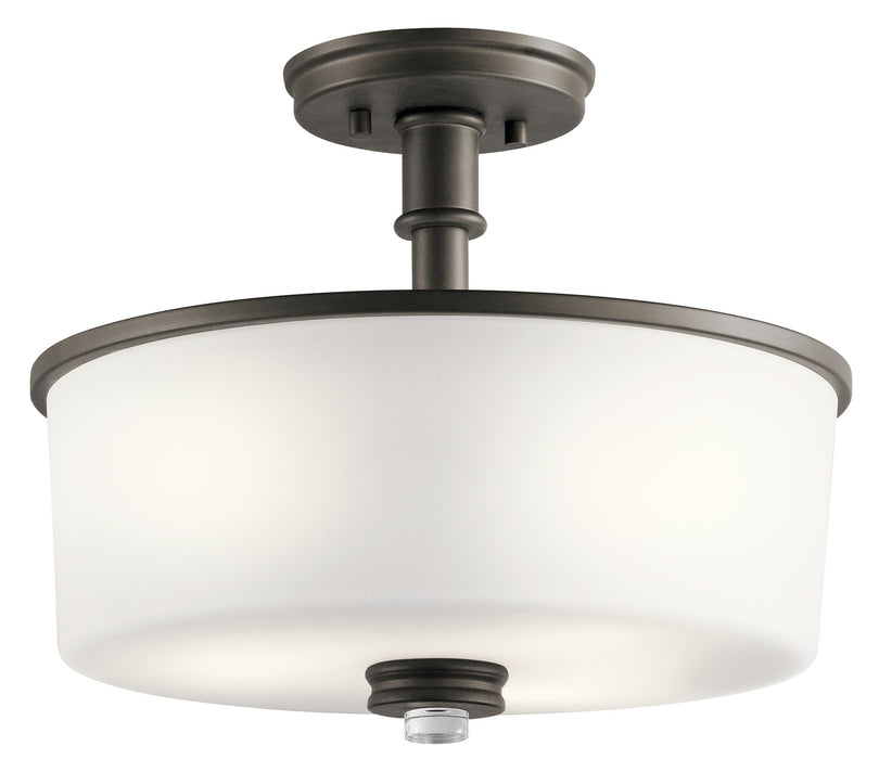 Kichler - 43926OZ - Three Light Semi Flush Mount - Joelson - Olde Bronze