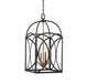 Savoy House - 3-4081-4-79 - Four Light Foyer Pendant - Talbot - English Bronze and Warm Brass