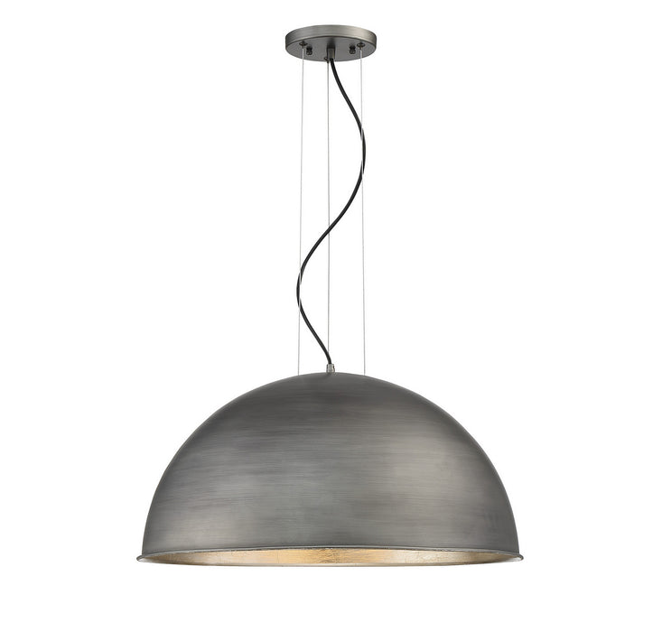 Savoy House - 7-5014-3-85 - Three Light Pendant - Sommerton - Rubbed Zinc with Silver Leaf