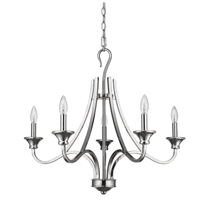 Acclaim Lighting - IN11255PN - Five Light Chandelier - Michelle - Polished Nickel