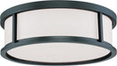 Nuvo Lighting - 60-2983 - Three Light Flush Mount - Odeon - Aged Bronze