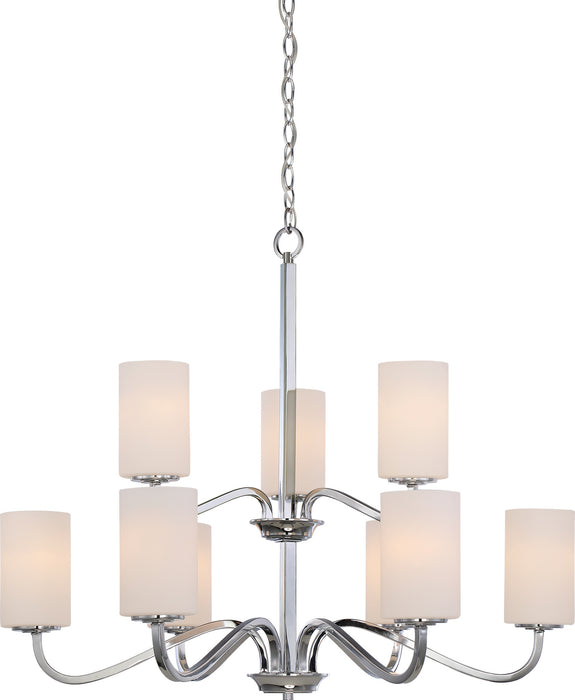 Nuvo Lighting - 60-5809 - Nine Light Chandelier - Willow - Polished Nickel