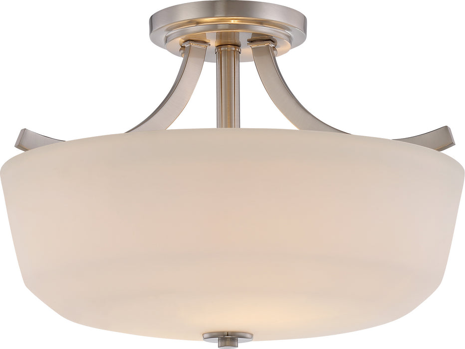 Nuvo Lighting - 60-5826 - Two Light Semi Flush Mount - Laguna - Brushed Nickel