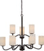 Nuvo Lighting - 60-5909 - Nine Light Chandelier - Willow - Forest Bronze