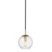 Hudson Valley - 2007-AGB-CL - One Light Pendant - Rousseau - Aged Brass