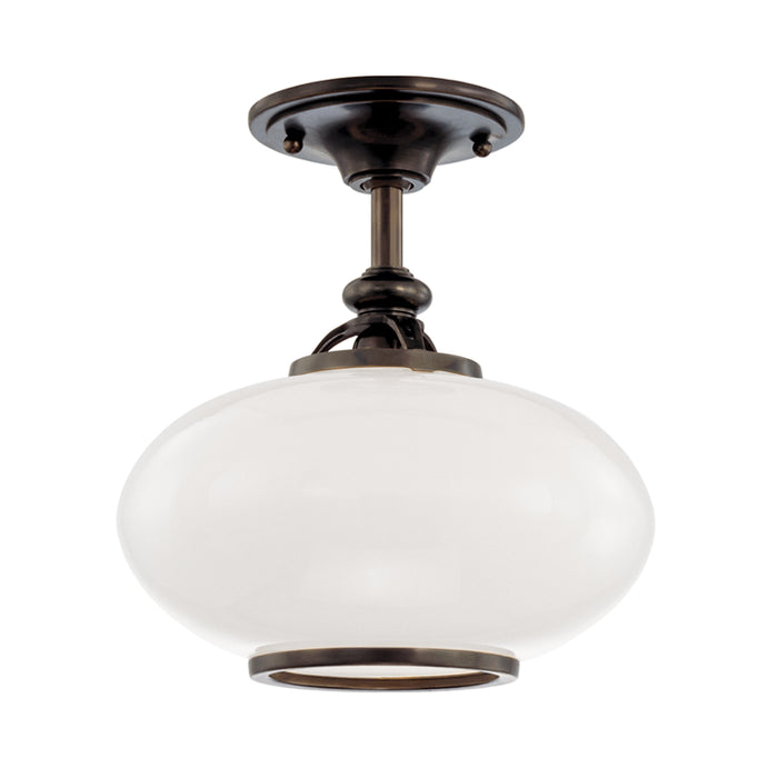 Hudson Valley - 9812F-OB - One Light Semi Flush Mount - Canton - Old Bronze