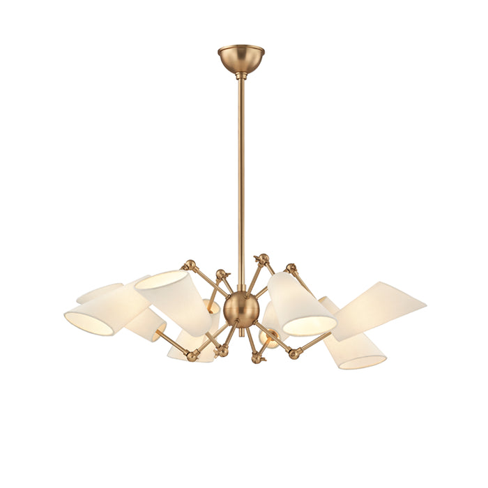 Hudson Valley - 5308-AGB - Eight Light Chandelier - Buckingham - Aged Brass