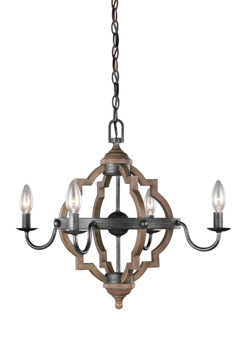 Generation Lighting. - 3124904-846 - Four Light Chandelier - Socorro - Stardust