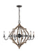 Generation Lighting. - 3124906EN-846 - Six Light Chandelier - Socorro - Stardust