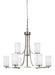 Generation Lighting. - 3139109-962 - Nine Light Chandelier - Hettinger - Brushed Nickel