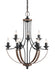 Generation Lighting. - 3280409EN-846 - Nine Light Chandelier - Corbeille - Stardust