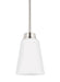 Generation Lighting. - 6115201EN3-962 - One Light Mini-Pendant - Kerrville - Brushed Nickel