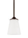 Generation Lighting. - 6124501EN3-710 - One Light Mini-Pendant - Hanford - Bronze