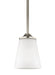 Generation Lighting. - 6124501EN3-962 - One Light Mini-Pendant - Hanford - Brushed Nickel