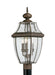 Generation Lighting. - 8239EN-71 - Three Light Outdoor Post Lantern - Lancaster - Antique Bronze