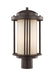 Generation Lighting. - 8247901EN3-71 - One Light Outdoor Post Lantern - Crowell - Antique Bronze
