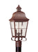 Generation Lighting. - 8262EN-44 - Two Light Outdoor Post Lantern - Chatham - Weathered Copper