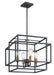 Kichler - 43984BK - Four Light Pendant - Taubert - Black