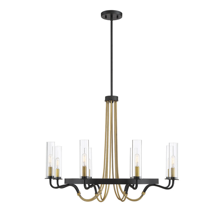 Savoy House - 1-8070-8-51 - Eight Light Chandelier - Kearney - Vintage Black with Warm Brass