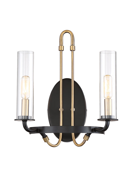 Savoy House - 9-8073-2-51 - Two Light Wall Sconce - Kearney - Vintage Black with Warm Brass