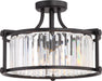 Nuvo Lighting - 60-5773 - Three Light Semi Flush Mount - Krys - Aged Bronze