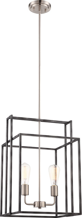 Nuvo Lighting - 60-5857 - Two Light Pendant - Lake - Iron Black / Brushed Nickel Accents