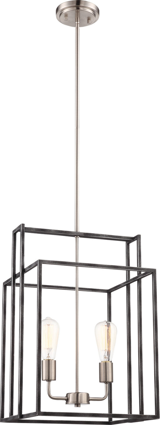 Nuvo Lighting - 60-5857 - Two Light Pendant - Lake - Iron Black / Brushed Nickel Accents