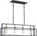Nuvo Lighting - 60-5859 - Four Light Island Pendant - Lake - Iron Black / Brushed Nickel Accents