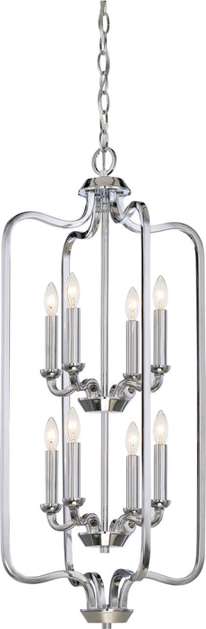 Nuvo Lighting - 60-5872 - Eight Light Pendant - Willow - Polished Nickel