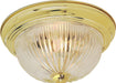Nuvo Lighting - SF76-093 - Three Light Flush Mount - Polished Brass