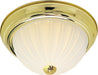 Nuvo Lighting - SF76-128 - Three Light Flush Mount - Polished Brass