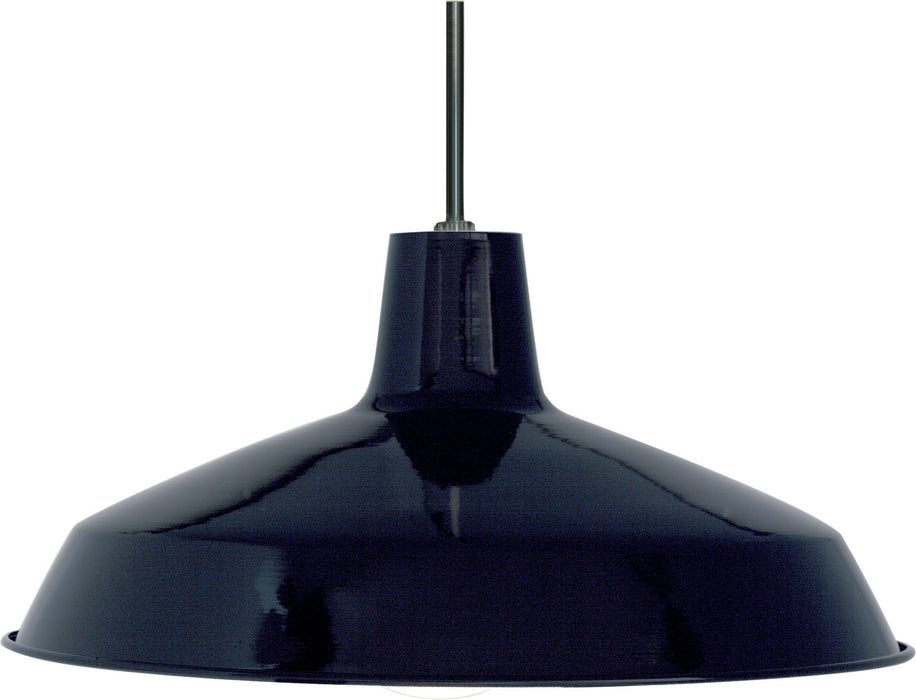 Nuvo Lighting - SF76-284 - One Light Pendant - Black / White Interior