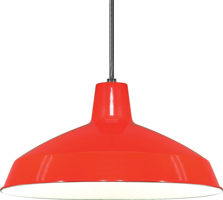 Nuvo Lighting - SF76-663 - One Light Hanging Lantern - Red / White Interior