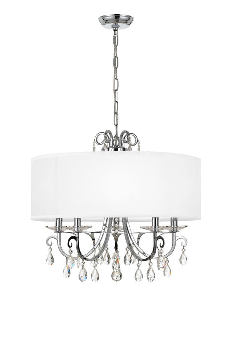 Crystorama - 6625-CH-CL-SAQ - Five Light Chandelier - Othello - Polished Chrome