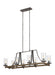 Visual Comfort Studio - F3136/8DWK/SGM - Eight Light Island Chandelier - Angelo - Distressed Weathered Oak / Slate Grey Metal