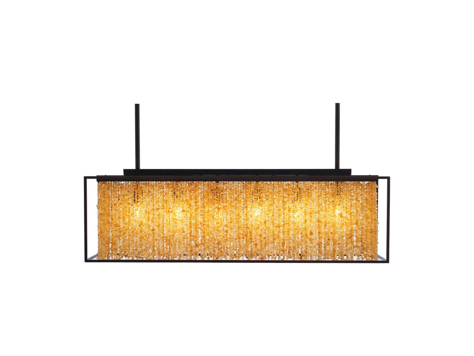 Avenue Lighting - HF9000-DBZ - Six Light Chandelier - Soho - Dark Bronze Finish With Natural Citrine Nuggets