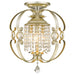 Golden - 1323-SF WG - Three Light Semi-Flush Mount - Ella - White Gold