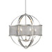 Golden - 3167-6 PW-PW - Six Light Chandelier - Colson PW - Pewter