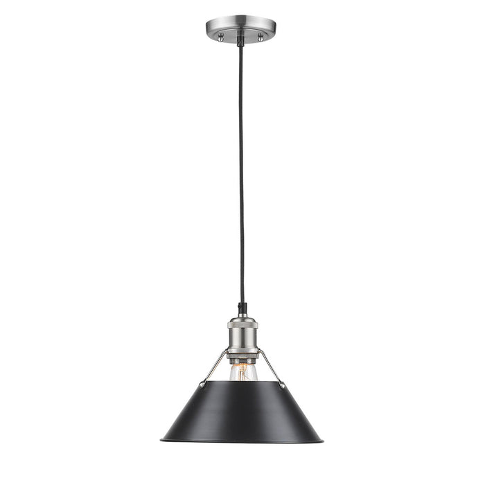 Golden - 3306-M PW-BLK - One Light Pendant - Orwell PW - Pewter