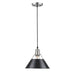 Golden - 3306-M PW-BLK - One Light Pendant - Orwell PW - Pewter