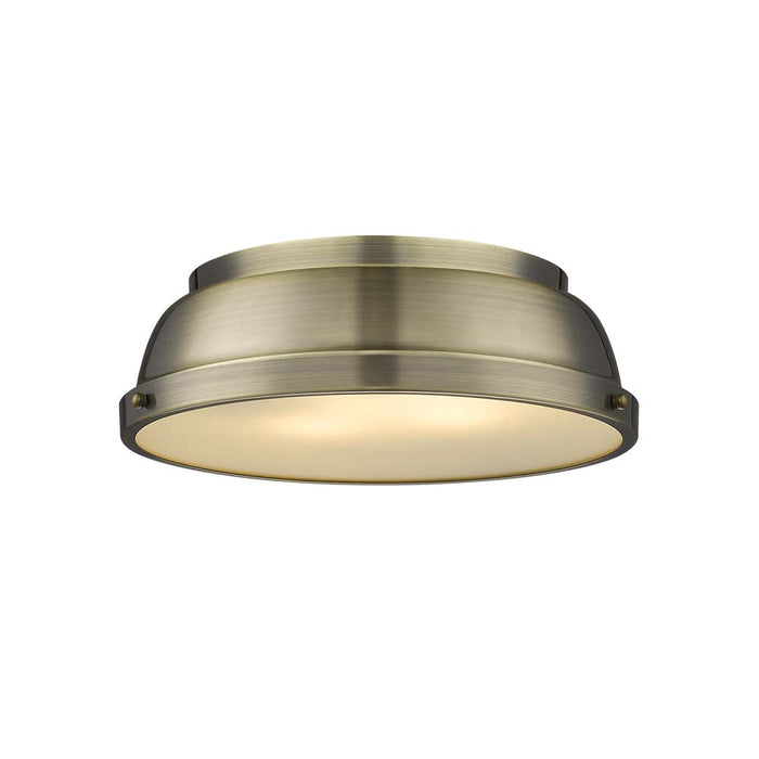 Golden - 3602-14 AB-AB - Two Light Flush Mount - Duncan AB - Aged Brass