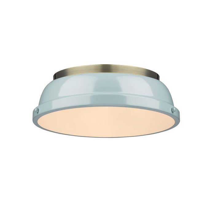 Golden - 3602-14 AB-SF - Two Light Flush Mount - Duncan AB - Aged Brass