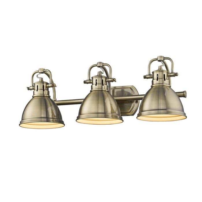 Golden - 3602-BA3 AB-AB - Three Light Bath Vanity - Duncan AB - Aged Brass