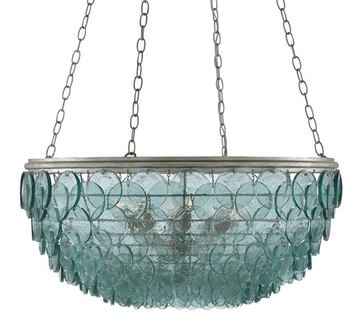 Currey and Company - 9000-0140 - Eight Light Chandelier - Quorum - Silver Leaf