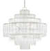 Currey and Company - 9000-0160 - Eight Light Chandelier - Sommelier - Contemporary Silver Leaf/Opaque White