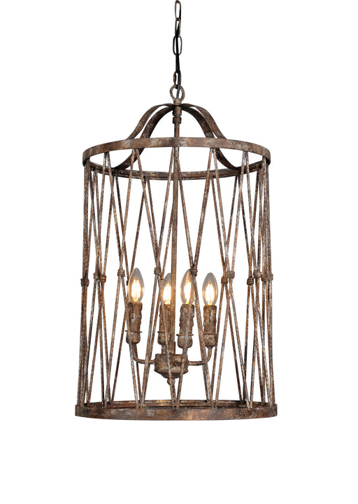 Terracotta Designs - H6221-4 - Four Light Chandelier - Kara - Washed Rustic Gold