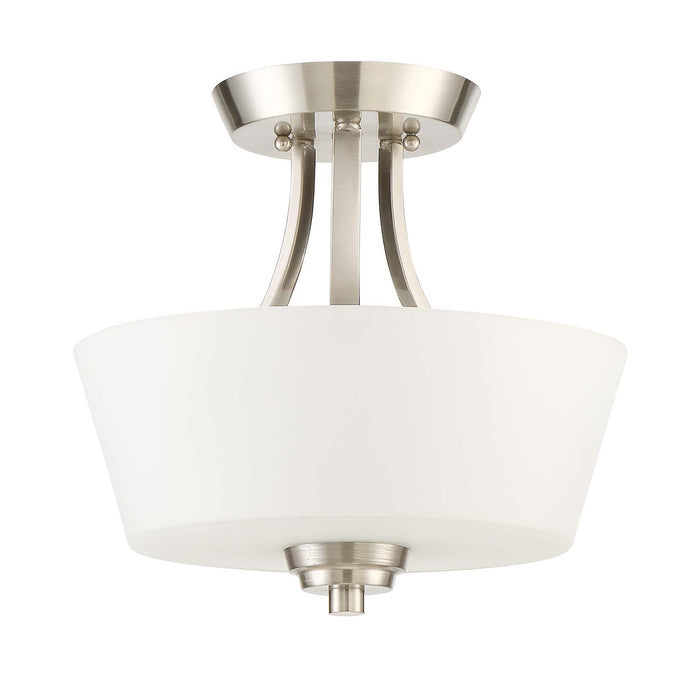 Craftmade - 41952-BNK - Two Light Convertible Semi Flush - Grace - Brushed Polished Nickel