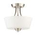 Craftmade - 41952-BNK - Two Light Convertible Semi Flush - Grace - Brushed Polished Nickel